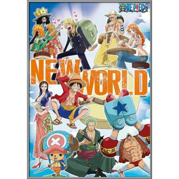 One Piece New World Framed Manga Anime Tv Show Poster Monkey D Luffy Nami One Piece New World Framed Manga Anime Tv Show Poster Monkey D Luffy Nami