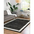 thumbnail image 2 of Unique Loom Del Mar Collection Tapis de Transition Contemporain, 7' x 10', Noir/ivoire, 2 of 2