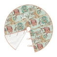 thumbnail image 3 of Salouo Cute Owl Christmas Tree Skirt 30" Farmhouse Christmas Decorations Snowman Xmas Tree Skirt Tree Mat for Holiday Party Decor, 3 of 8