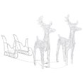 thumbnail image 2 of vidaXL Reindeers & Sleigh Christmas Decoration 320 LEDs Acrylic, 2 of 5