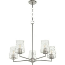 6204-5-65 Quorum Lighting Goodwin - 5 Light Chandelier-25 Inches Tall and 27 Inches Wide-Satin Nickel Finish