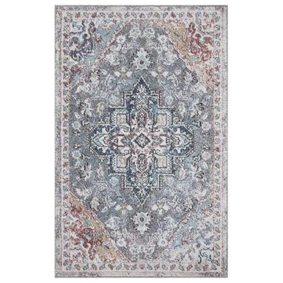 Concord Global Trading 73063 3 x 4 ft. Vintage Tabriz Medallion Rectangle Area Rug, Gray