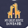 thumbnail image 4 of Inktastic Great Auntie Loves Me Giraffe Girls Baby Bib, 4 of 4