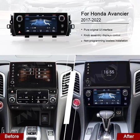 ZWNAV A/C Panel Air Conditioner Climate Control for Honda Avancier 2017-2022 Touch LCD Screen unit