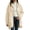 Beige, variant on Edvintorg Women Jackets Long Sleeve Loose Casual Zip up Hooded Coat Fall Winter Drawstring Outerwear with Pocket Women Fashion S-2XL Pink