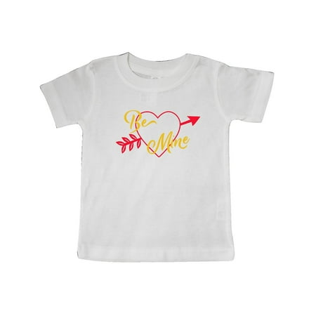 

Inktastic Be Mine Valentine s Day Arrow and Heart in Red and Gold Gift Baby Boy or Baby Girl T-Shirt