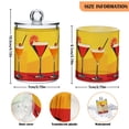 thumbnail image 5 of Yayeee 4 Pack Qtip Holder Bathroom Cotton Swab Canister with Lid Clear Dispenser Set, Orange Cocktails, 5 of 6