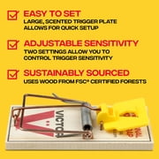 Victor Wide Pedal Mouse Trap - Wooden Mouse Trap - Easy to Use - 2 Pack