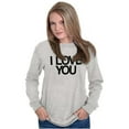 thumbnail image 3 of Famous Movie Quote Couples Matching Plus Size Long Sleeve Graphic Tee Shirt Brisco Brands 2X, 3 of 6