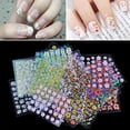 thumbnail image 2 of UDIYO 30 Sheets 3D Mixed Floral Bow Heart Design Nail Art Stickers Decals Manicure, 2 of 7