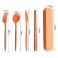 thumbnail image 4 of Hadanceo 4Pcs/Set Reusable Portable Plastic Cutlery Set with Storage Box Students Spoon Fork Cutter Chopsticks Tableware Set for Outdoor Travel, 4 of 8