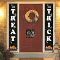 thumbnail image 2 of Halloween Outdoor Decoration-Trick or Treat Banner Halloween Hanging Sign for Front Door Display, 2 of 5