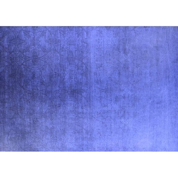 Ahgly Company Indoor Rectangle Oriental Blue Industrial Area Rugs, 5' x 7'