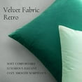 thumbnail image 6 of 24x24 Inch Euro Sham Velvet Pillow Covers, Set of 2 Large Square Christmas Decorative Pillows -Green Super Soft for King Bed, Sofa, Couch, Accent Chairs, 6 of 8