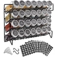 thumbnail image 1 of QILOU Spice Rack Organizer for Cabinet, 4 Tier Spice Organizer with 28 Empty Spice Jars and 432 Labels, Seasoning Organization for Countertop, Cabinet, Kitchen, Pantry, Cupboard, 1 of 8