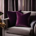 thumbnail image 5 of Plutus Plum Velvet Luxury Throw Pillow, 5 of 6