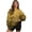 Bamboo Blossom Landscape, variant on LedBack Comfy Pullover for Workout Sport, Polyester Drop Shoulder Women's Long Sleeve Sweatshirt with Lightweight, Gold Triangle Num, Size M