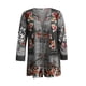 thumbnail image 4 of Cárdigan de mujer, cárdigan frontal abierto, nuevo cárdigan con estampado de flores para mujer, chaqueta con bolsillo, Top para mujer Odeerbi ODB-2, 4 of 5