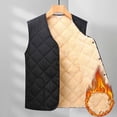 thumbnail image 6 of Men Jacket Vest Buttom Down Puffer Quilted Jacket Fall Fashion 2026 Winter Coats with Pockets，Lightweight Warm Sleeveless Jackets for Travel Hiking Running Walking Fishing Black 2XL, 6 of 9