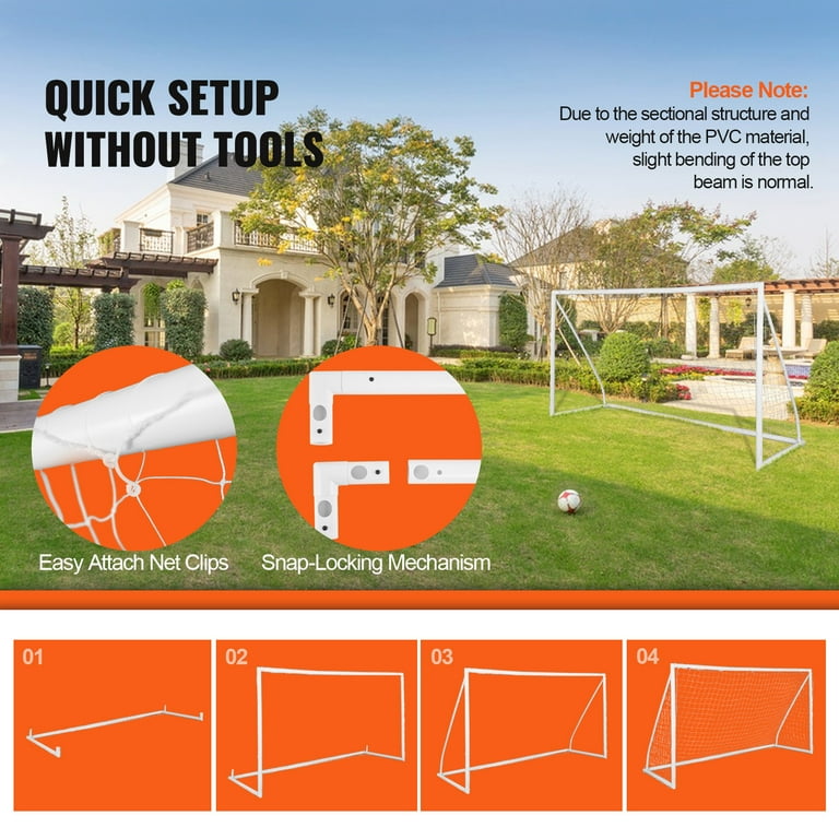 SKYSHALO 12x6 ft Portable Soccer Goal for Adults/Kids, Outdoor