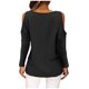 thumbnail image 3 of Camiseta holgada de manga larga con cuello redondo y hombros descubiertos para mujer Fridja bvmnju2762, 3 of 8
