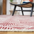 thumbnail image 4 of SAFAVIEH Abstract Brock Geometric Area Rug, Red/Ivory, 6' x 6' Round, 4 of 11