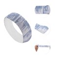 thumbnail image 3 of Unique Bargains 1 Pc Tie-Dye Headband for Yoga Blue White, 3 of 6