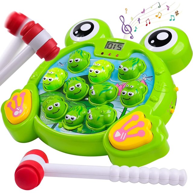 Juego interactivo de rana, los juguetes para martillar ayudan a las habilidades motoras finas, juguete de desarrollo para niños de 3, 4, 5, 6, 7, 8 años, niñas y bebés