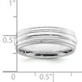 thumbnail image 2 of 925 Sterling Silver 6mm Comfort Fit Double Milgrain.5 Band Ring Size 4.5, 2 of 5