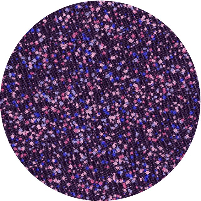 Ahgly Tapis de Zone Rond Lavable en Machine Intérieur Transitionnel Violet Violet, 7 Pieds Rond