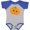 Heather and Royal, variant on Inktastic Smiling Pumpkin, Orange Pumpkin, Halloween Boys or Girls Baby Bodysuit