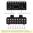 thumbnail image 5 of 6-In-2-Out Audio Switcher Two-Way Audio Signal Selector Box Splitter Distributor with RCA Inputs & Outputs, 5 of 8