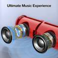 thumbnail image 2 of Bocina Bluetooth 5.1 Portátil 1Hora Inalámbrico con Sonido Estéreo HD Reproducción Manos Xtellar rojo, 2 of 2