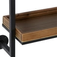 thumbnail image 4 of DecMode 26" x 7" 3-Tier Brown Wall Shelf, 4 of 7