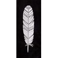 thumbnail image 1 of BEGIN DECO MAISON - HOME DECOR Black and White Feather Wrapped Canvas, 20x60, 1 of 5