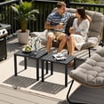 thumbnail image 4 of Crestlive Products 2-Pack Outdoor Side Table, 18" x 13.7" Aluminum Rectangular Patio End Table, All-Weather, Black, 4 of 5