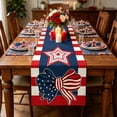 thumbnail image 5 of Cififendec 4th of July Star Table Runner, 72"×13", White Base Red Blue Dining Scarf, 250th Anniversary Home Ornament for Indoor Kitchen & Casual Dining Table Decor, 5 of 5