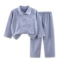 thumbnail image 2 of Lovzfmll Loungewear Set for Boys & Girls, Plaid Fleece Top & Pants, Cozy Home Wear for Big Girls, 14-15 Years, 2 of 7