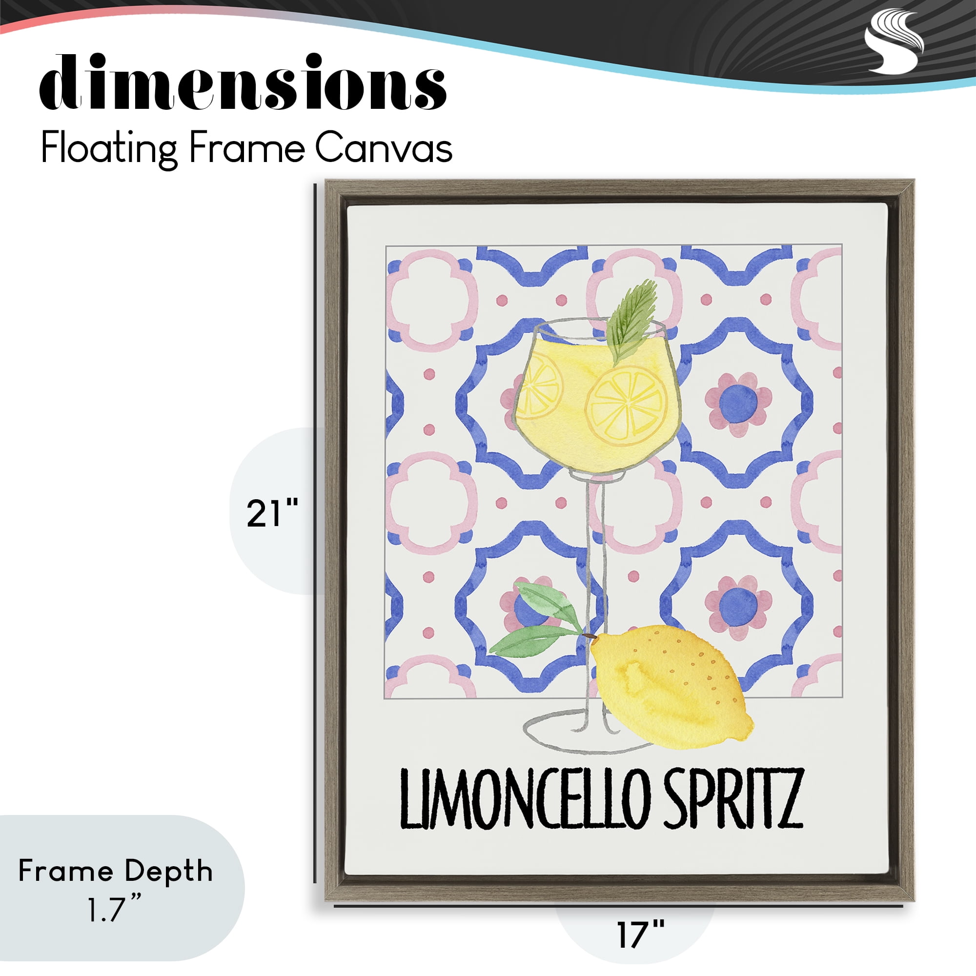 Stupell Industries Italy Spritz on My Mind Brown Framed Floater Canvas Wall Art, design by Nina Jacobs