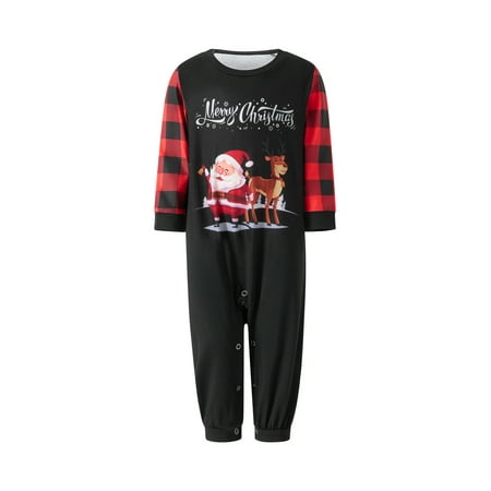 

LisenraIn Family Christmas Pajamas Matching Set Xmas Matching Pjs for Adults Kids Holiday Home Xmas Family Sleepwear