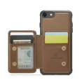 thumbnail image 3 of TECH CIRCLE for Apple iPhone 8/7 Plus Case 5.5", PU Leather Back Cover Case with A Removable Magnetic Wallet with Stand Function, RFID Blocking Credit Card Slots, Lightweight Phone Basic Case, Brown, 3 of 10