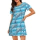 thumbnail image 1 of Easygdp Dolphin Camisón de manga corta para mujer, informal, estampado, 1 of 6