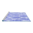 thumbnail image 2 of Ahgly Company Machine Washable Indoor Square Trellis Blue Modern Area Rugs, 8' Square, 2 of 4