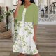 thumbnail image 3 of Conjunto de dos piezas de verano para mujer, cuello redondo, elegante, con tirantes, y cárdigan de media manga, conjunto de tops Wmkox8yi bvn841, 3 of 5