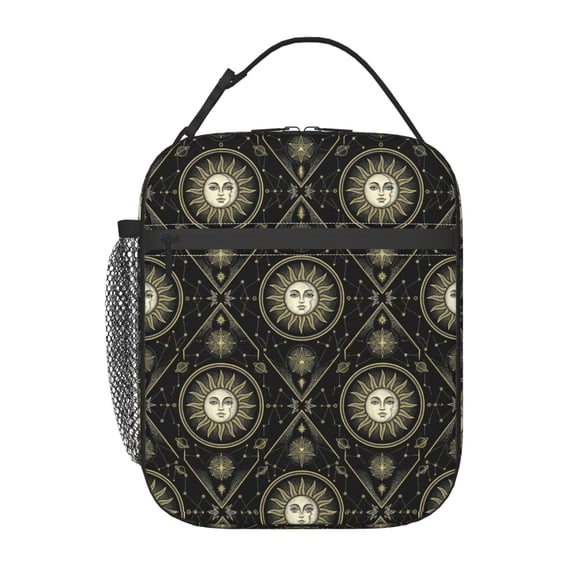Sun And Moon Lunch Box Reusable Insulated Totes Lunch Bag Thermal Cooler For Men Women Beach Travel Office Work Picnic