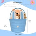 thumbnail image 4 of CHENGDAO 2Pack Cotton Rope Storage Baskets with Removable Bunny Ears, Foldable Organizer, Blue&White, 4 of 7