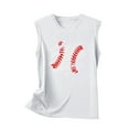 thumbnail image 4 of Baseball Mom Tank Tops for Women Baseball Love Graphic Sleeveless T Shirts Summer Casual Loose Fit Blouses (M, White 2), 4 of 4