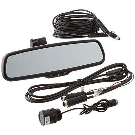 Rear View Safety RVS-772718 Black Rear View Camera System (One (1) Flush Mount Camera Setup with Mirror