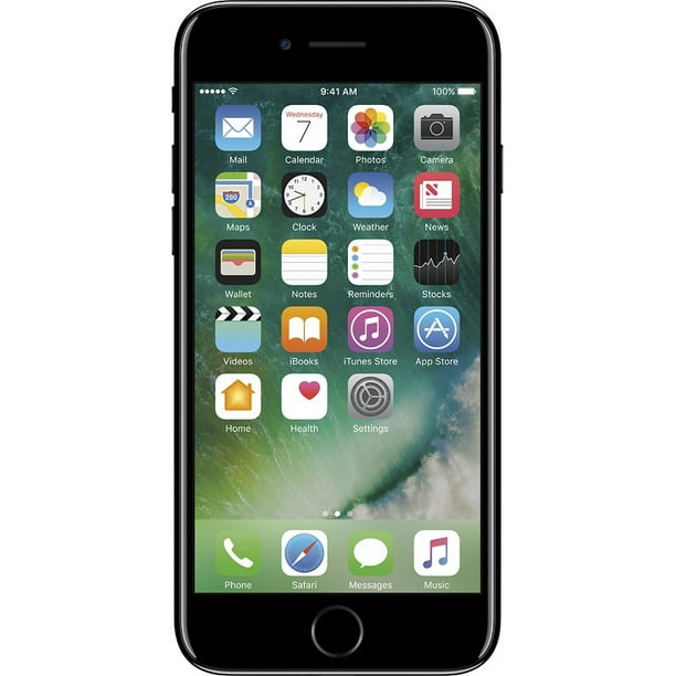 Refurbished Apple Iphone 7 32gb Jet Black Unlocked Gsm Good Walmart Com Walmart Com