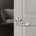 thumbnail image 4 of Ensemble de Poignées de Porte Rondes, Levier de Porte de Confidentialité, Serrure d'Entrée de Poignée de Porte, pour Portes Extérieures et avant, Poignée de Porte à Levier, Serrures pour Entrée de Salle de Bain, Argent, 4 of 5